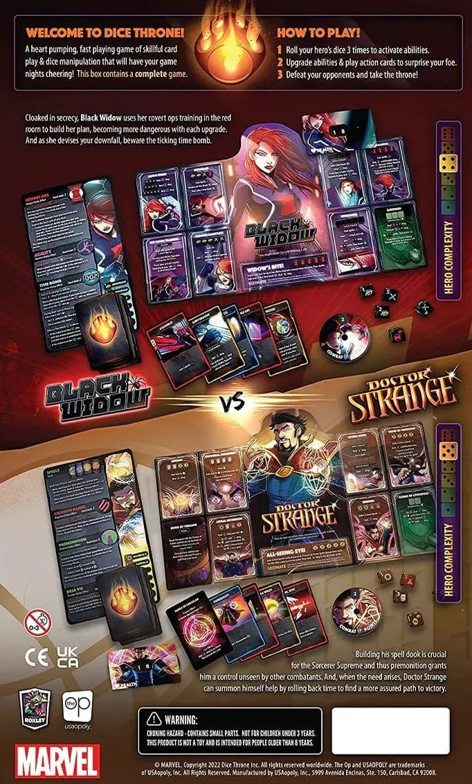 Marvel Dice Throne Black Widow & Doctor Strange