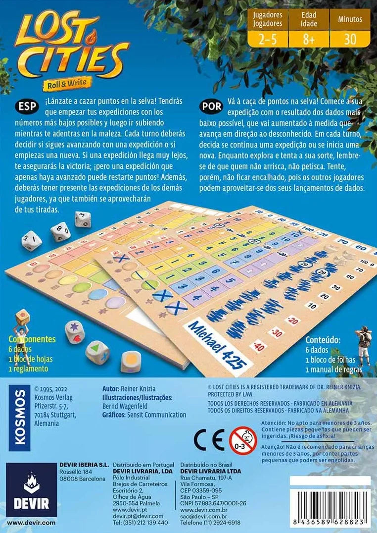 Lost Cities: Roll & Write