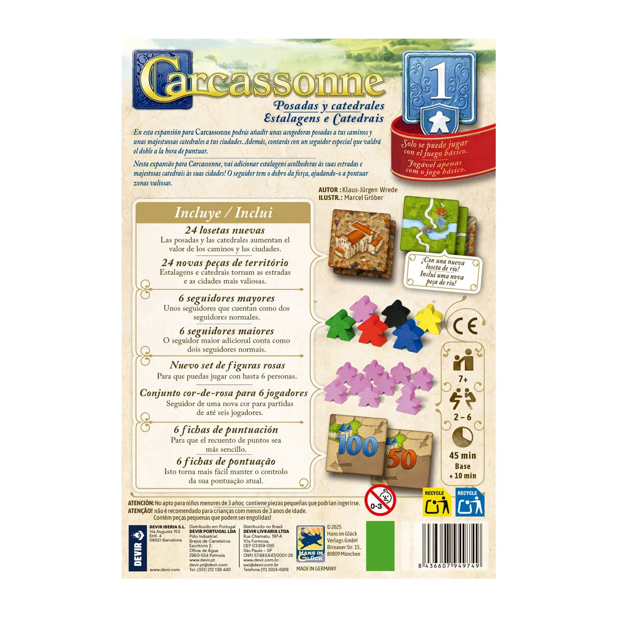 Carcassonne Expansão 1: Estalagens e Catedrais