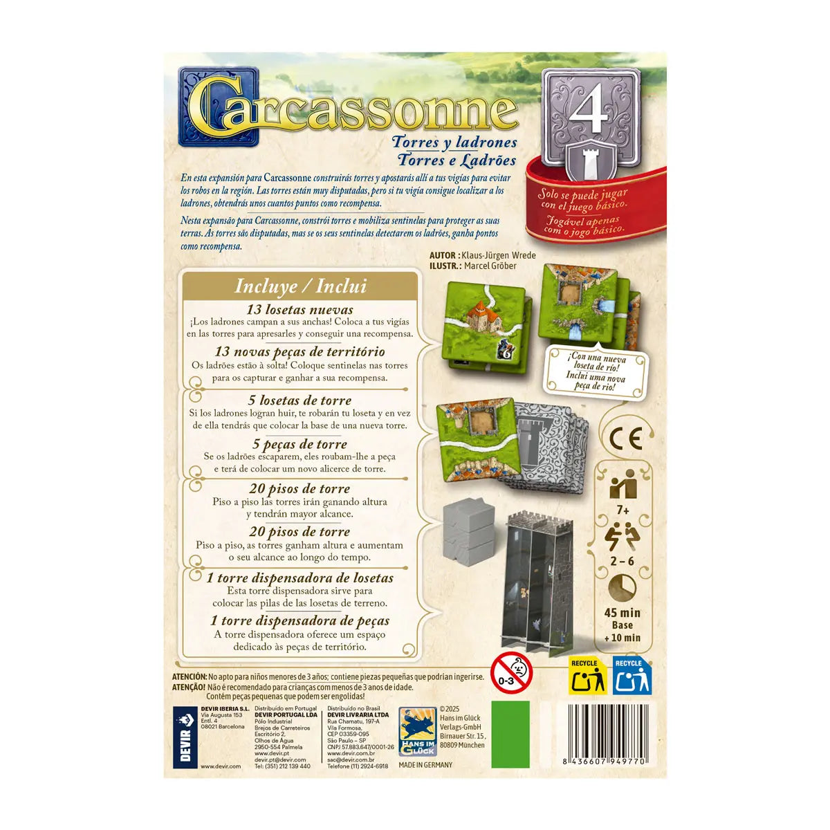 Carcassonne Expansão 4: Torres e Ladrões