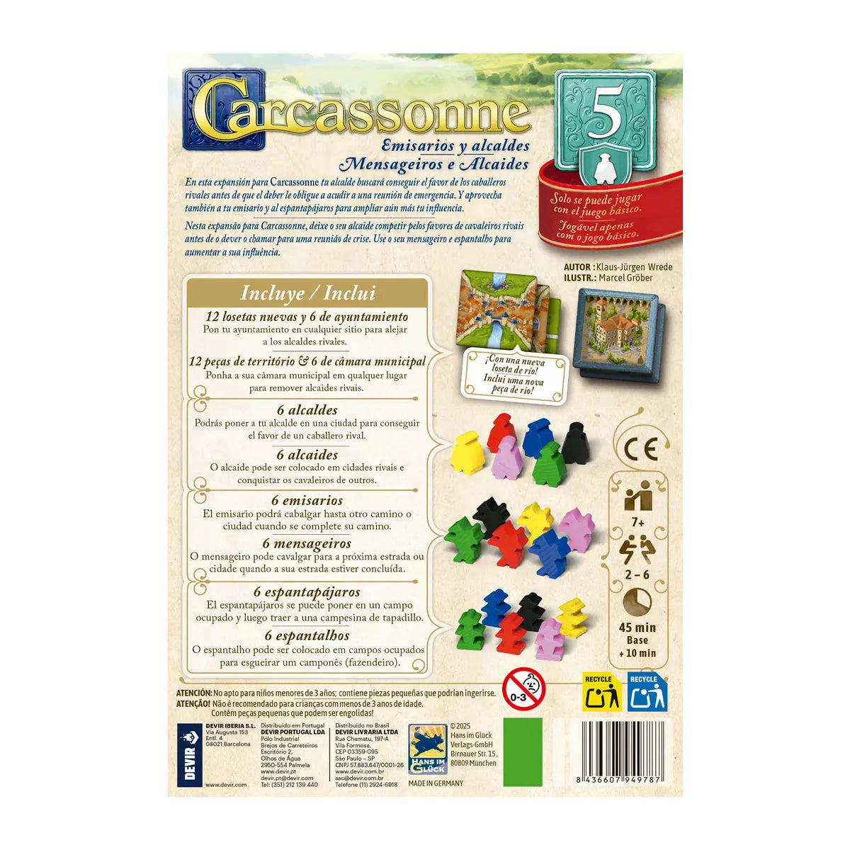 Carcassonne Expansão 5: Mensageiros e Alcaides
