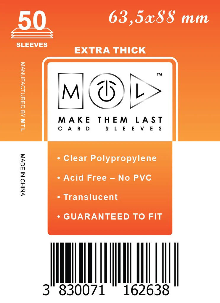 MTL Extra Thick Sleeves 63,5x88mm (50)