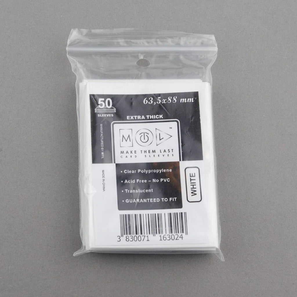 MTL Extra Thick White Sleeves 63,5x88mm (50)