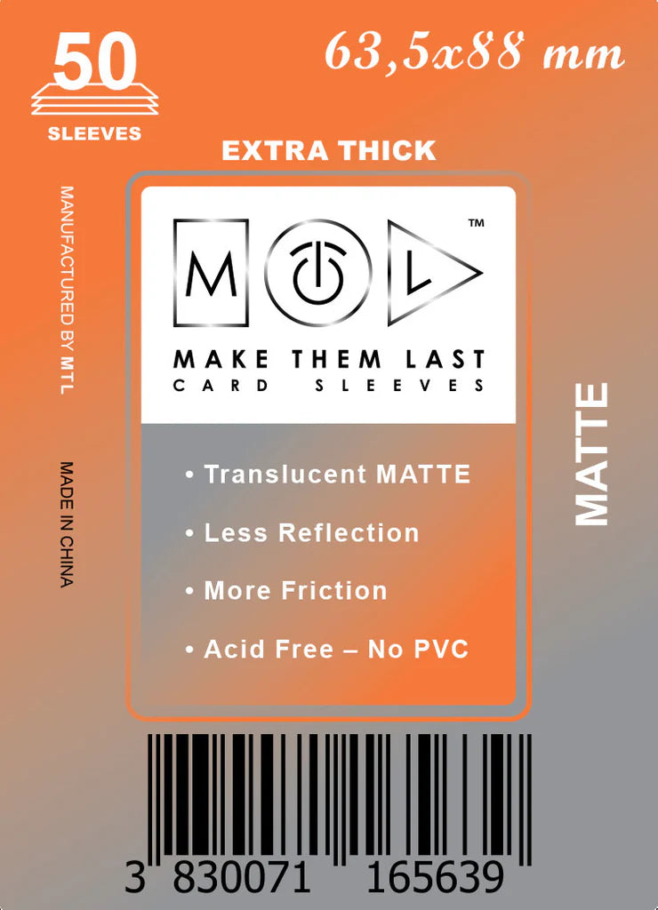 MTL Extra Thick Matte Sleeves 63,5x88mm (50)