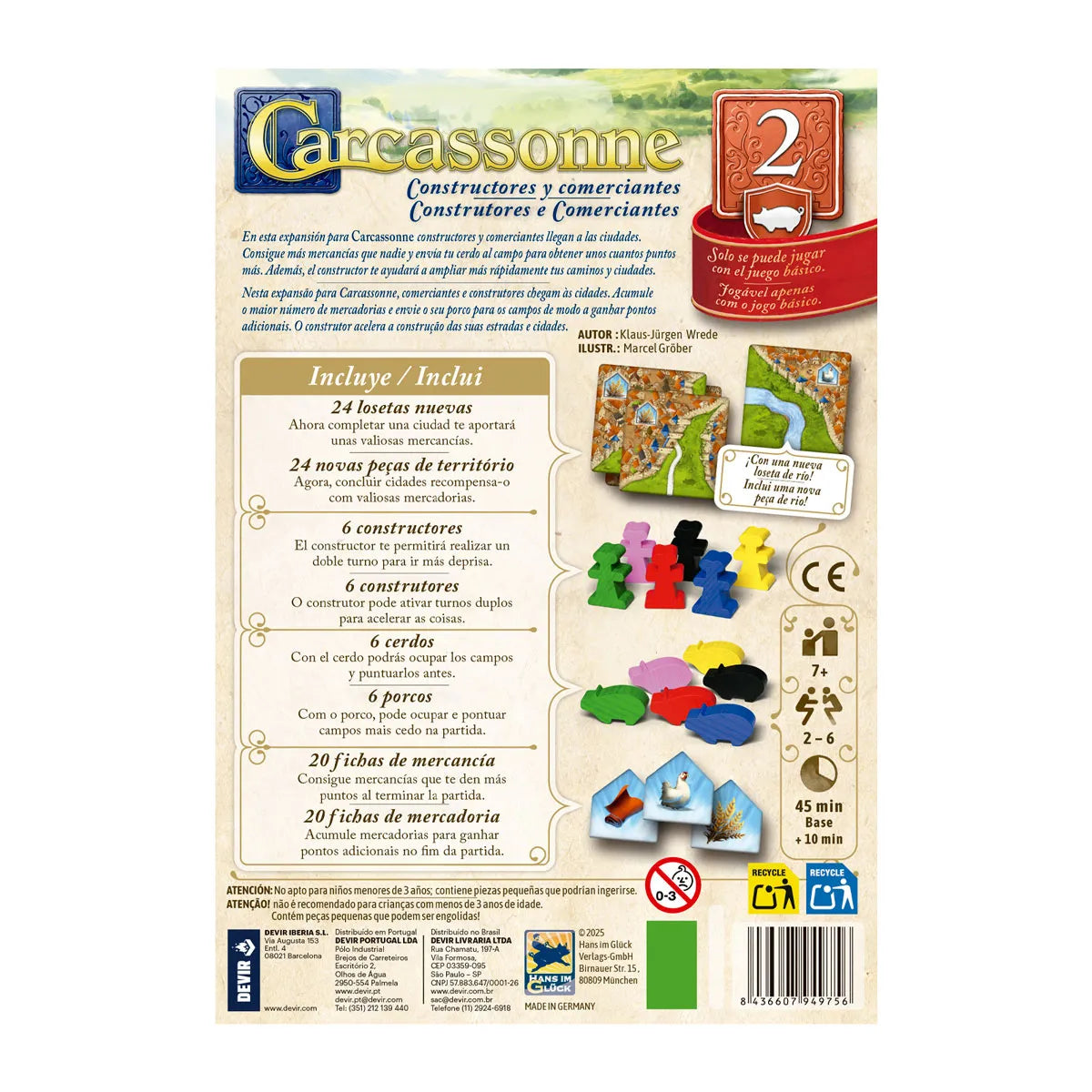Carcassonne Expansão 2: Construtores e Comerciantes