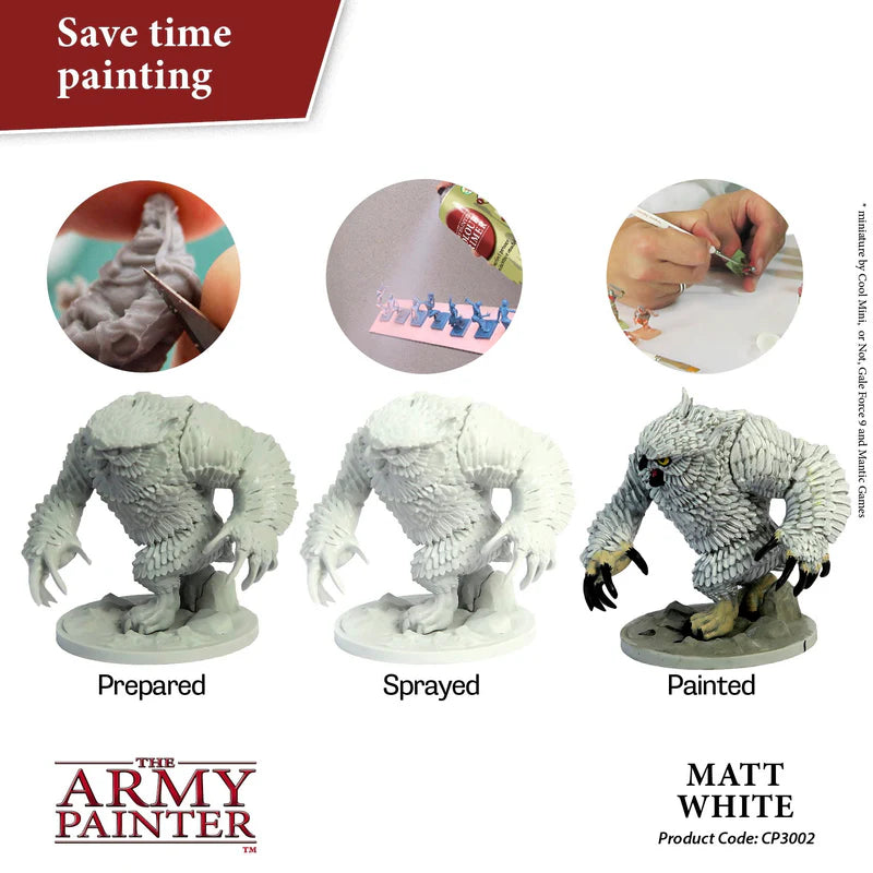 Army Painter: Base Primer - Matt White Spray (400ml)