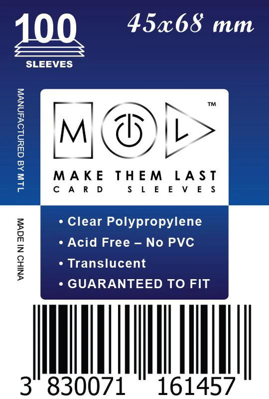 MTL Sleeves 45x68mm (100)