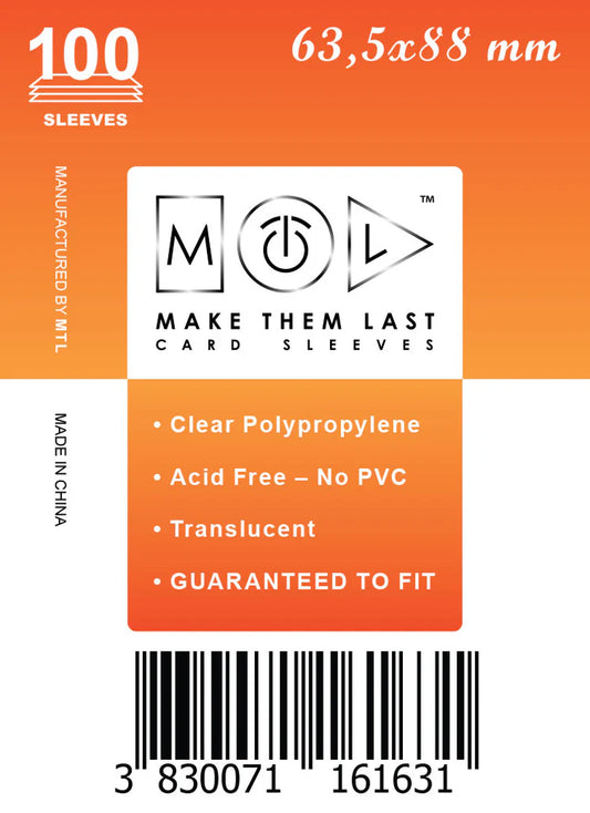 MTL Sleeves 63,5x88mm (100)