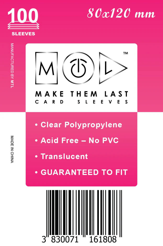 MTL Sleeves 80x120mm (100)