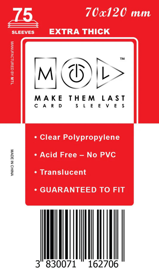 MTL Extra Thick Sleeves 70x120mm (75)