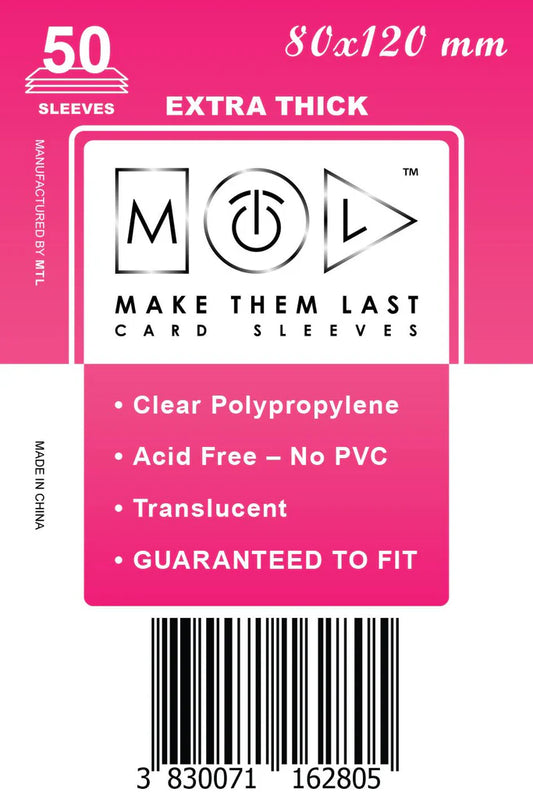 MTL Extra Thick Sleeves 80x120mm (50)