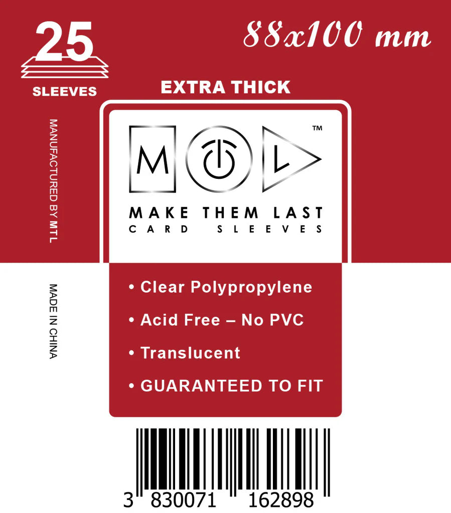 MTL Extra Thick Sleeves 88x100mm (25)