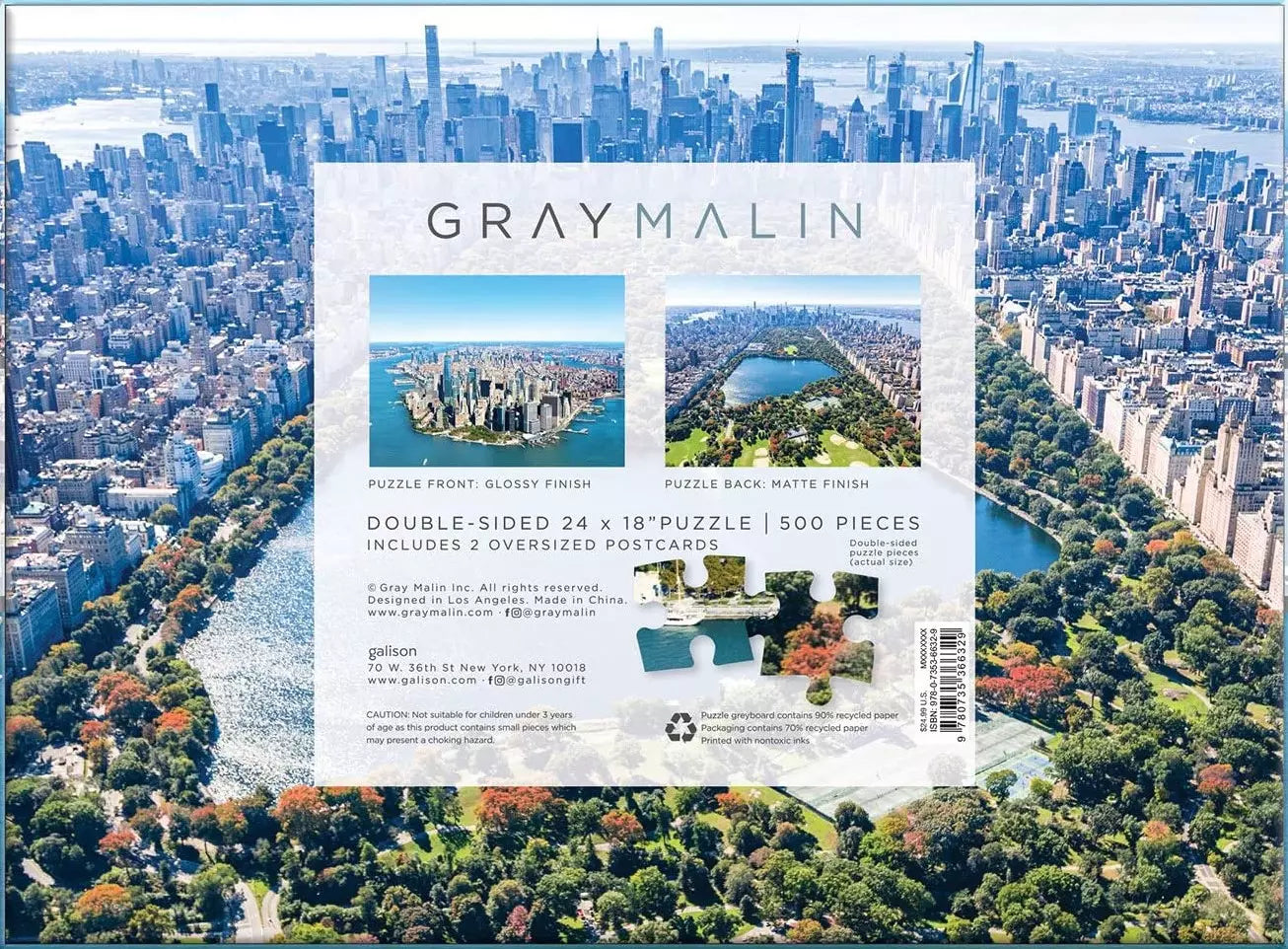 Galison Puzzle - Gray Malin New York City de dupla face