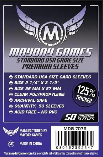 Mayday Premium Sleeves 56x87mm